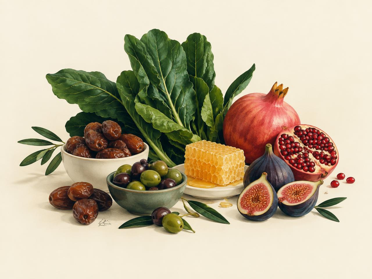 A selection of natural foods